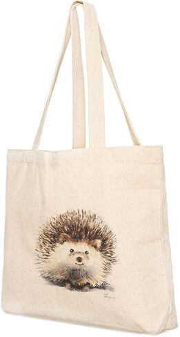 Canvas Tote Bag, Animal Design, Heavy Duty Gusseted, 100% Natural Cotton, for Shopping, Grocery, Laptop (T-PIGGY-XL) in Saudi Arabia