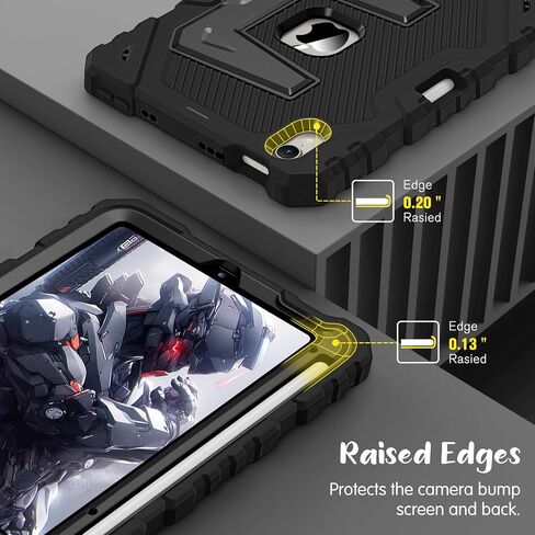 Fintie Case for iPad Mini 7 (A17 Pro ، الجيل السابع) 2024 / iPad Mini 6 (6th Gen) 8.3 بوصة ، قضية وقائية قوية للعزلة مع Kickstand for Kids (Purple) in Saudi Arabia