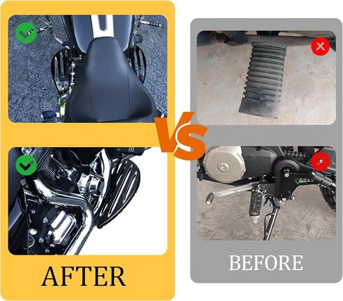 لوحات ركاب دراجة نارية واسعة | الأوتاد الأمامية للأقدام الخلفية في Harley Touring Road King و Road Glide و Street Glide و Electra Glide و Sportster و Dyna و Chrome و Batwing Style in Saudi Arabia