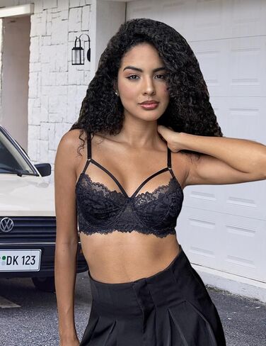 Avidlove مثير حمالات صدرية للنساء الدانتيل السوداء سوار قابلة للتعديل in Kuwait