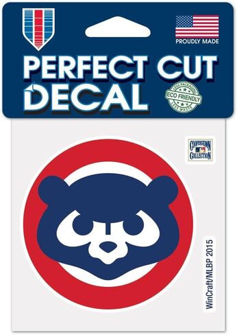 ملصق ملون من Wincraft MLB Chicago Cubs 06947115، مقاس 10.16 سم × 10.16 سم، أسود in Saudi Arabia