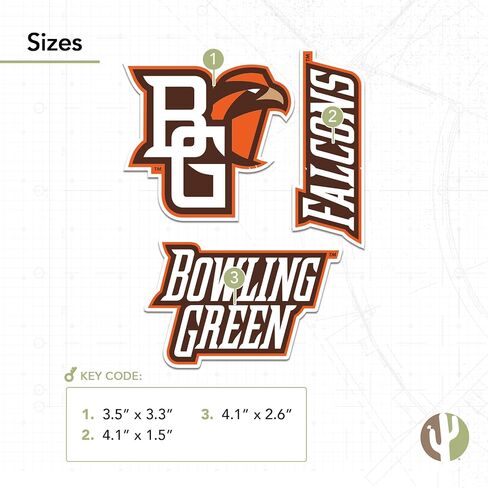 ملصق صبار الصحراء البولينج جامعة الولاية الخضراء الصقور BGSU شارات الفينيل زجاجة مياه للكمبيوتر المحمول سجل قصاصات السيارة T5 (النوع 5-1) in Saudi Arabia