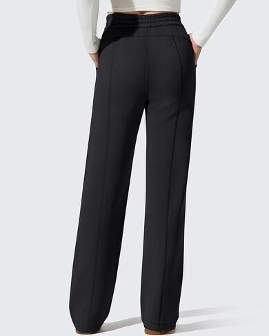 G4Free Smoofit Fleece Lined Sweatpants for Women Wide Leg Drawcord Thermal Casual Pants with Pockets in Saudi Arabia