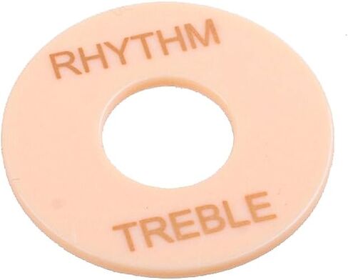 Pro Self Adhesive LP Guitar Toggle Switch Plate Washer Pickup Switch Rhythm Treble Ring for USA Les Paul Style Electric Guitar, Black with White Words (Set of 2) in Kuwait