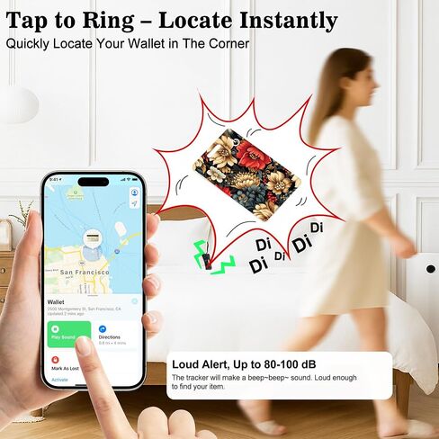 بطاقة تعقب المحفظة (iOS فقط) ، تتبع محفظة بطاقة ذكية قابلة لإعادة الشحن لـ Apple Find ، Thin Bluetooth Tracking Card Tracker ، Finder Key for Keys ، حقائب ، جواز سفر ، ألياف الكربون أسود in Kuwait