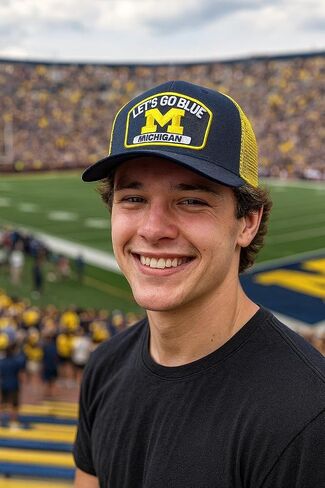 Officially Licensed Michigan University Blue Mesh Trucker Hat Adjustable Classic Team Logo Cap in Saudi Arabia