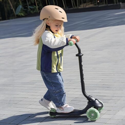 QPlay Toddler Scooter Ages 1 to 6 | Up to 110 Lbs | Kick Scooter with Adjustable Push Handle Height, Lights on Deck & 3 Wheels, Kids Ages 2 to 5 Boys & Girls Gifts (Violet) in Saudi Arabia
