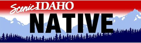 ملصق Cafepress Idaho الأصلي (المصد) 10 "x3" مستطيل فينيل المصمم شرس السيارة in Saudi Arabia