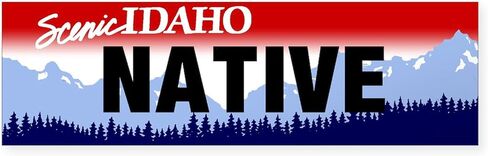 ملصق Cafepress Idaho الأصلي (المصد) 10 "x3" مستطيل فينيل المصمم شرس السيارة in Saudi Arabia