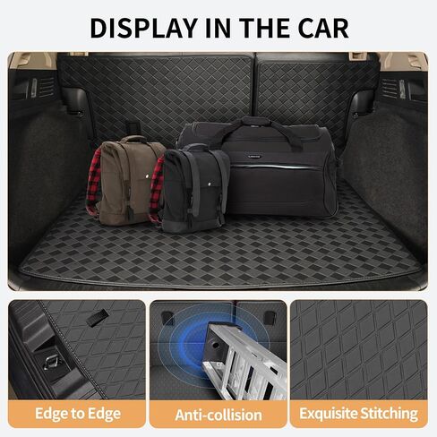 Cargo Mat and Backrest Mat for 2022-2025 Hyundai Ioniq 5 - Custom Fit PU Leather Trunk Liner and Rear Backrest Mat - All Weather Cargo Mat for Ioniq5 Accessories 2025 2024 2023 2022 in Saudi Arabia