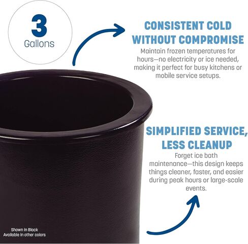 Carlisle FoodService Products Coldmaster Plastic Ice Cream Server and Lid, 3 Gallon, White in Saudi Arabia