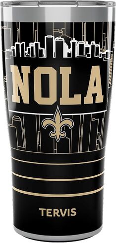 Tervis Traveler NFL New Orleans Saints - كوب سفر معزول ثلاثي الجدران بشعار نولا يحافظ على المشروبات باردة وساخنة، 20 جم، من الفولاذ المقاوم للصدأ in Saudi Arabia