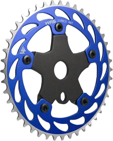 WFS Helix Chainring W/Spider Sprocket 44t 1/8 "110mm BCD 5 ARM HOLE SCHOOL BMX ، Black ، WFS3064-BO in Kuwait