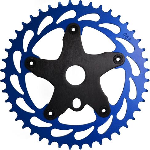 WFS Helix Chainring W/Spider Sprocket 44t 1/8 "110mm BCD 5 ARM HOLE SCHOOL BMX ، Black ، WFS3064-BO in Kuwait