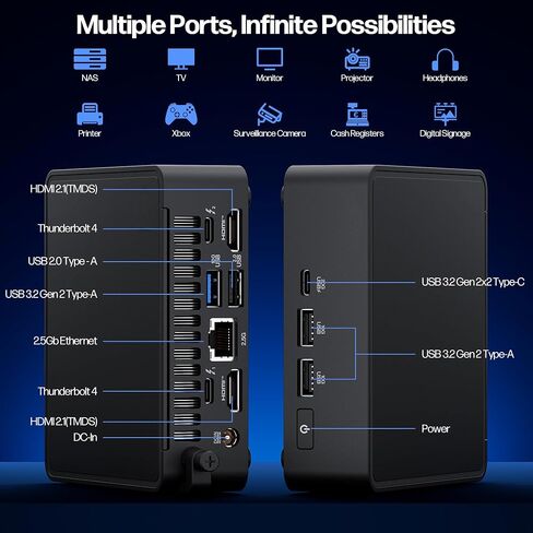 ASUS NUC 15 Pro Mini Computers, Intel Series 2 Core 7 240H(10C/16T, Up to 5.2GHz), 16GB DDR5 RAM, 1TB PCIe SSD, AI Mini PC Win 11 Pro, Intel Graphics, Thunderbolt 4, WiFi 7, BT 5.4, 8K HDR, VESA Mount in Saudi Arabia