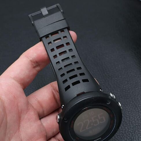 حزام ساعة متوافق مع Suunto Ambit، حزام ساعة بديل من المطاط الناعم لساعة Suunto الذكية Ambit Series 1/2/2S/2R/3 Sport/3 Run/3 Peak in Kuwait