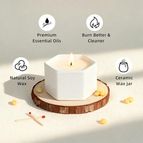 Thank You Gifts for Women Men, 10 Oz Handmade Ceramic Lavender Scented Candle, Hostess Gifts for Women, Thank You Candle, Appreciation Gift for Women Teacher Nurse Doctor Friends Coworkers Employee in Saudi Arabia