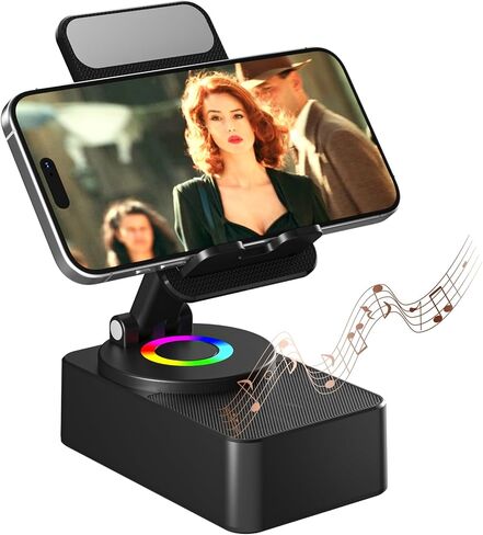 Gifts for Men Women, Cell Phone Stand with Wireless Bluetooth Speaker and Charging, Cool Tech Gadgets, Birthday Gifts for Men Husband Dad Mum, Phone Holder Compatible with iPhone/ipad/Samsung Galaxy in Saudi Arabia