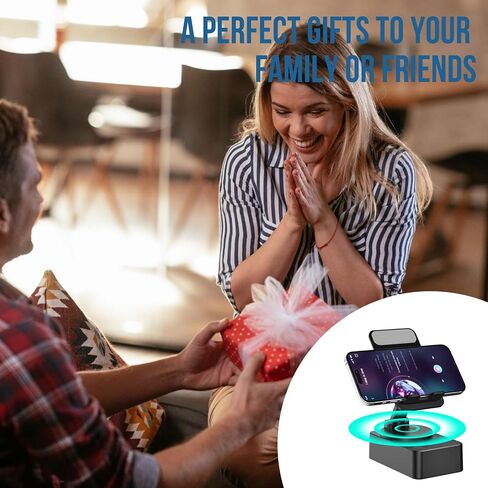 Gifts for Men Women, Cell Phone Stand with Wireless Bluetooth Speaker and Charging, Cool Tech Gadgets, Birthday Gifts for Men Husband Dad Mum, Phone Holder Compatible with iPhone/ipad/Samsung Galaxy in Saudi Arabia