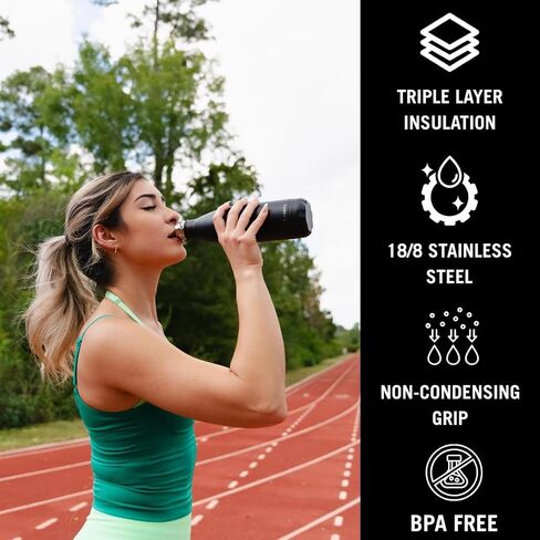 17oz Triple-Walled Insulated Stainless Steel Water Bottle, Keeps Drinks Cold for up to 24 Hours and Hot for up to 12 Hours, Leak Proof, Lavender in Saudi Arabia