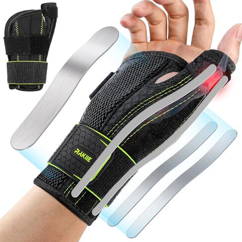 Wrist & Thumb Brace 5X Powerful Support, Carpal Tunnel Wrist Brace 3 Adjustable Straps, Night Thumb Splint for De Quervain's Tenosynovitis, Tendonitis Pain Relief, Left Hand, Gray S/M(5.51-7.48") in Kuwait