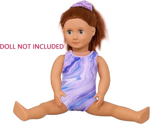 Gymnastics Leotards for Girls Matching 18 inch doll’s Training bodysuits Sparkly Ballet Dance Activewear in Saudi Arabia