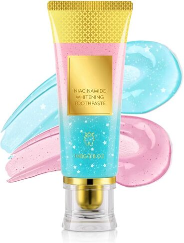 Niacinamide تبييض معجون الأسنان 2Pack-رعاية اللثة تقوية ، مينا الأسنان ، منع التجاويف ، التنفس الطازج ، اللطيف وغير الشاحن ، خالي من الفلورايد in Kuwait