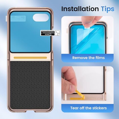 Ruky for Motorola Razr 2024/2025 Case [غير مناسب جدًا أو زائد] ، مع حامي الشاشة المدمج ، يدعم حالة الشحن اللاسلكي Slim Razr 2024 ، حالة الهاتف الصلب الرفيع لـ Moto Razr 2025 ، Black in Kuwait