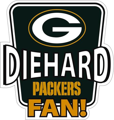 ملصق سيارة Siskiyou Sports NFL Green Bay Packers Die-Hard Fan، ألوان الفريق، مقاس واحد in Saudi Arabia