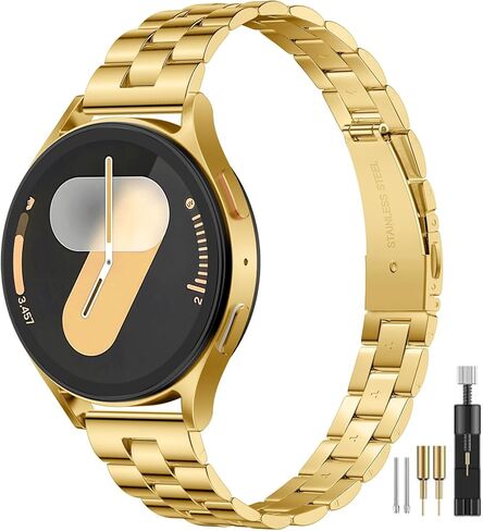 معدن نحيف متوافق مع Samsung Galaxy Watch 7/6/5/4 شريط ، حزام من الفولاذ المقاوم للصدأ 20 مم لأشرطة مراقبة Galaxy 40mm 44 مم نساء ، نطاقات سلسلة رقيقة أنيقة لمشاهدة Galaxy Fe/7/6/5/4/نشط 2 in Kuwait