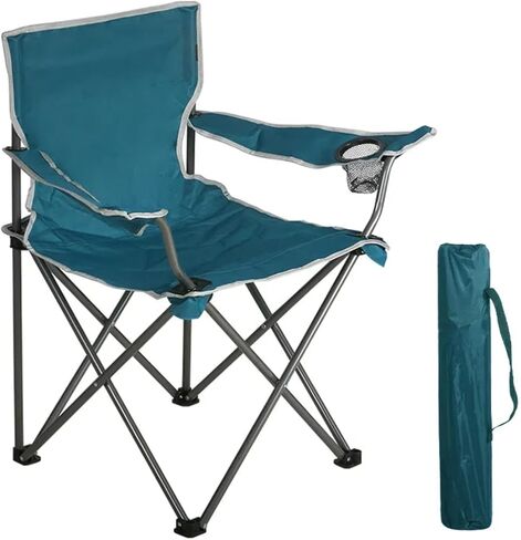 Heavy-Duty Camping Chair – Supports 400 lbs, Cup Holder & Side Pocket, Water-Resistant Portable Outdoor Seat in Saudi Arabia