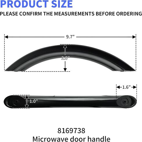 DE94-02409C Microwave Door Handle Replacement Part Compatible with Samsung Microwaves Replaces SMH1611SE DE94-02409C SMH1713S in Saudi Arabia