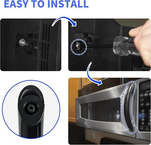 DE94-02409C Microwave Door Handle Replacement Part Compatible with Samsung Microwaves Replaces SMH1611SE DE94-02409C SMH1713S in Saudi Arabia