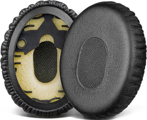 SOULWIT Professional Replacement Earpads for Bose QuietComfort 3 (QC3) and OE1 On-Ear Headphones, EarPads Cushions with Soft Protein Leather, High-Density Noise Isolation Foam - Black in Saudi Arabia