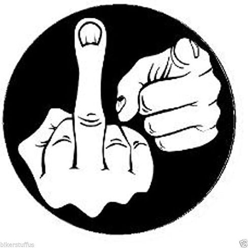 SM F.U. Sticker Middle Finger and Point Finger in Saudi Arabia