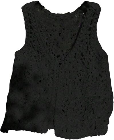 Sweatyrocks Women'slessless Hollow Out Cardigan Vest Veal Open Boho Summer Outwear Outwear in Saudi Arabia