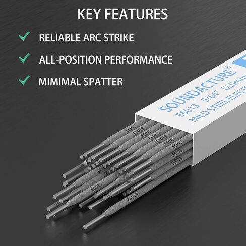 E6013 Welding Rod 3/32" 1lb Carbon Steel Stick Electrodes for Arc Welding Machine - Easy Strike, Smooth Arc, Reliable Performance in Kuwait