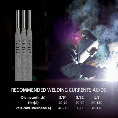 E6013 Welding Rod 3/32" 1lb Carbon Steel Stick Electrodes for Arc Welding Machine - Easy Strike, Smooth Arc, Reliable Performance in Kuwait