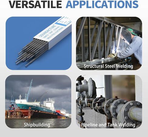 E6013 Welding Rod 3/32" 1lb Carbon Steel Stick Electrodes for Arc Welding Machine - Easy Strike, Smooth Arc, Reliable Performance in Kuwait