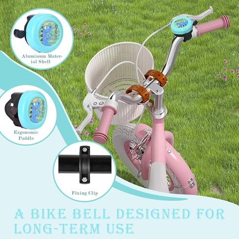 U-LIAN Cute Bike Bell for Kids Girls Boys Toddler, Bicycle Bell with Loud Crisp Clear Sound, Bike Accessories for Kids Durable Metal Bicycle Bells, Scooter, Tricycle and Trike Bells in Kuwait