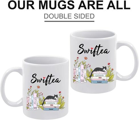 Funny Coffee Coffee Mug Swiftea الألبوم القهوة Mug Gift لعشاق المغني Girls 11oz و White و Pink Double in Saudi Arabia