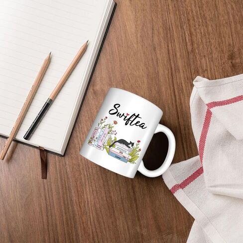 Funny Coffee Coffee Mug Swiftea الألبوم القهوة Mug Gift لعشاق المغني Girls 11oz و White و Pink Double in Saudi Arabia
