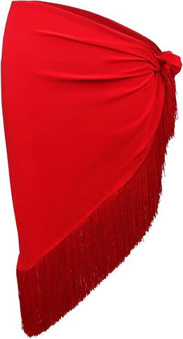 Ladies Latin Dance Fringed Triangle Hip Scarf Women High-Split Tassel Wrap Skirt Rumba Dancing Costume for Salsa Cha-cha in Saudi Arabia