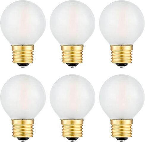 25 واط المصابيح الكهربائية مكافئة E26 Frosted Globe Light Light ، 2W LED LID LID BULB 2700K WHARD WHITE G16.5 LIGH in Saudi Arabia