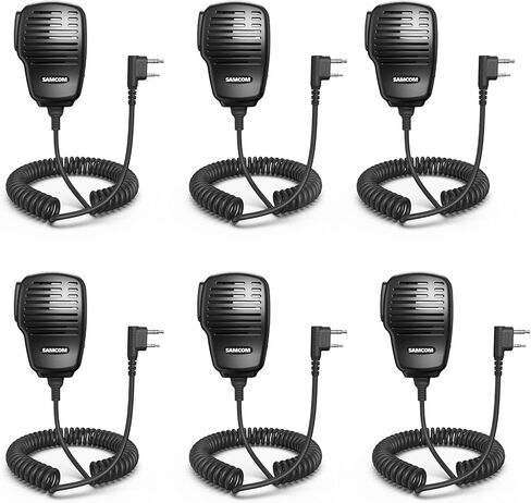 MIC Samcom Walkie Talkie Mic ، IP67 مقاوم للماء 2 دبوس الكتف الكتف ميكروفون ميكروفون اليد مع PTT كبيرة ل FPCN30A FPCN10A 2 دبوس ثنائية الاتجاه in Saudi Arabia