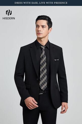 Hisdern Mens Dress Shirt و Tie Clankerchief مجموعة قمصان كلاسيكية طويلة الأكمام مطابقة للعلاقات زر رسمية أسفل القمصان أسفل القمصان in Saudi Arabia