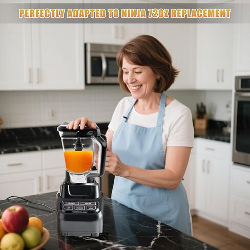 استبدال الخلاط 6 شفرة متوافق مع نينجا 72 أونصة ، قطع الغيار بديل شفرة كريمية لـ Nutri Ninja 100w 1200W 1500W BL610 BL740 BL660 BL663 BL710WM CO610B CT610 ، High Carbon Steel in Kuwait