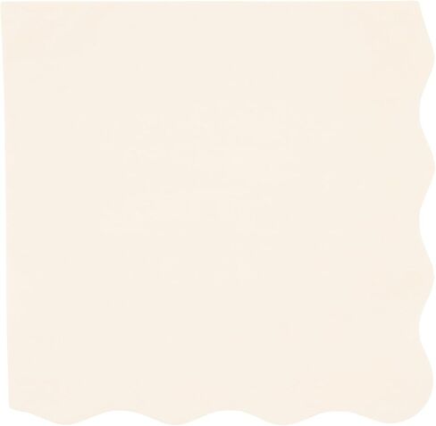 Light Pink Wavy Large Paper Napkins | Premium Party Table Decor, Valentine's Day, Easter, Princess | Happy Birthday Decorations, Lunch Napkins, 3-ply Paper, Pack of 20, 6.5" Folded in Saudi Arabia