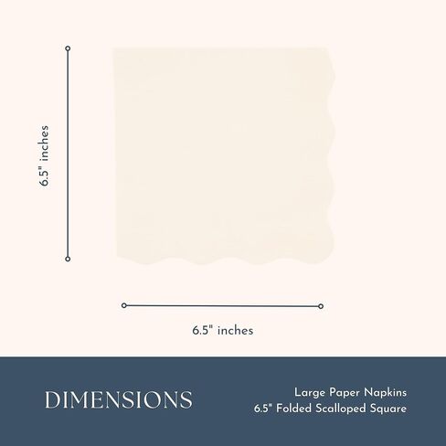 Light Pink Wavy Large Paper Napkins | Premium Party Table Decor, Valentine's Day, Easter, Princess | Happy Birthday Decorations, Lunch Napkins, 3-ply Paper, Pack of 20, 6.5" Folded in Saudi Arabia