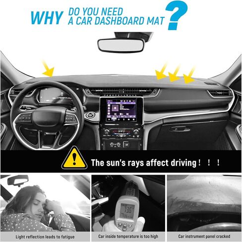 Zzeqyg Dash Cover for Ford Bronco Sport 2021 2022 2023 2024 2025 Flannel Dashboard Cover Cover Dash Mat Cover Cover Cover Sunshield Protector Pad in Kuwait